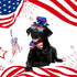 Dog Independence Day Costume, 3PCS 4th July Hat, USA Stars Sunglasses, American Flag Bow Tie Collar for Medium Large