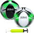 Soccer Ball (Black/Green/Silver, White/Green/Silver) with Pump, Size 3, Pack of 2