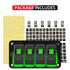 FXC Rocker Switch Aluminum Panel - 4 Gang Toggle Switches Dash 5 Pin ON/Off 2 LED Backlit for Boat Car Marine Green