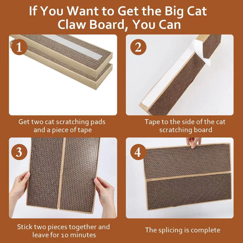 Splicing Cat Scratch Pad, 2 Pack Cat Scratching Pad for Indoor Cats, Double-Sided Design