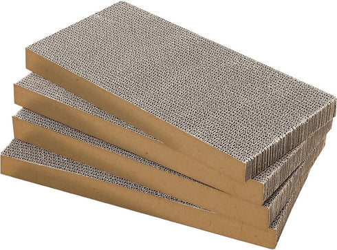 AGYM Cat Scratchers 4 Packs, Large Cardboard Scratching Pad for Indoor Cats and Kittens, Easy for Cats to Scratch