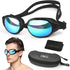 Firesara Swim Goggles - No Leaking Large Frame Wide View Pool for Women Men