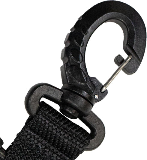 Scuba Choice Diving Black Snappy Coil Camera Lanyard Clip - 1.3m Coil with QB Buckles