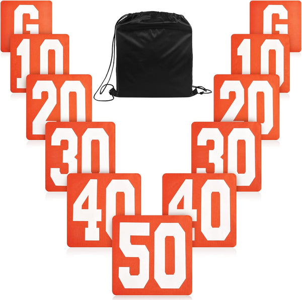 Jecery Set of 11 Football Yard Markers High Visibility Football Field Yard