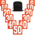 Jecery Set of 11 Football Yard Markers High Visibility Football Field Yard