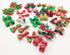30pcs Dog Puppy Cat Mix Christmas Shiny Rhinestone Hair Bows Rubber Bands Pet Xmas Grooming Accessories