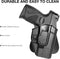 Tactical Scorpion Gear Slimline Modular Level II Retention Paddle Holster for Taurus Millennium G2 PT111 PT132 PT138