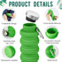 Lallisa 8 Pcs Collapsible Water Bottle - Reusable Silicone Foldable 17 oz Sports Water Bottle with Carabiner