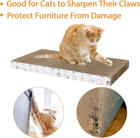 Cat Scratcher 4 PCS Cat Scratch Pad Reversible Scratcher Scratching Texture Design Durable Scraper