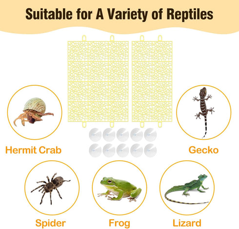 GUSUCIN Set 2 Pack Hermit Crab Climbing Wall Mesh Ladder Climbing Toy for Hermit Crabs, Gecko, Spider and Reptile Pets