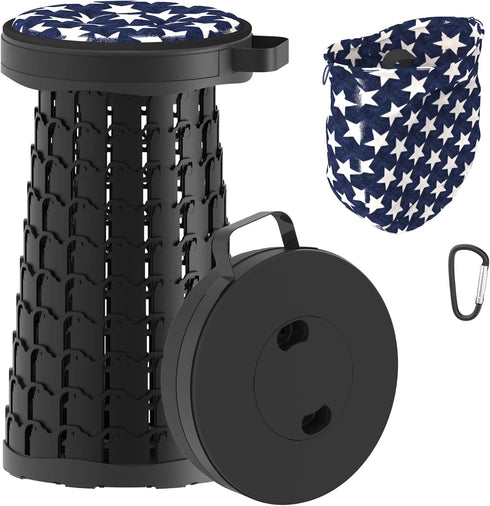 ALEVMOOM 2026 Upgraded 18.1" Collapsible Stool with Cushion & Carry Bag, 600lbs