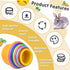 Iffitya 8 Pcs Colorful Stacking Cups and a Ball for Rabbits, Colorful Bunny Cups for Rabbits and Small Animals, Nesting