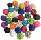 Benvo Rattan Balls 32 Pack, 1.2 inch Wicker Ball for Birds, Chewing Pet Toys, Multi-colored