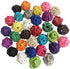 Benvo Rattan Balls 32 Pack, 1.2 inch Wicker Ball for Birds, Chewing Pet Toys, Multi-colored