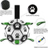 Dog Soccer Balls Toy with Bell Inside, Outdoor Interactive Tug of War Toy for Small and Medium Dogs