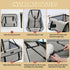 PetsHome Dog Car Seat, Foldable Booster Seat, Waterproof Travel Bag for Small to Medium Dogs, Pure Grey