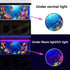 48X20IN Blacklight Ocean HD 3D Black Light Aquarium Background, UV Reactive Octopus Background with Tape