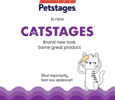 4-Tier 4 Catstages Chase Meowtain Interactive Cat Track Toy Spinning Balls, Non-Slip Base, Ideal for Indoor Cats, Blue