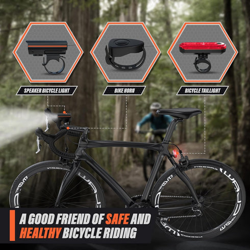 Ultra Bright Rechargeable Bike Lights for Night Riding, Road Mountain Bike Accessories for Kids Adults - Headlight with