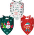 Agroon 3PCS, 6 Christmas Dog Bandanas XLarge Pattern Holiday Scarf for Boy and Girl, Triangle Reversible Bibs Breed
