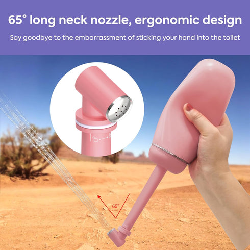 Redsack Portable Bidet Peri Bottle for Women, Travel Handheld Bidet (Pink)