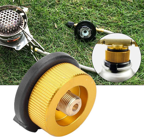 Gas Convert Adapter, Camping Gas Bottle Adapter for Butane Canister to Screw Gas Cartridge