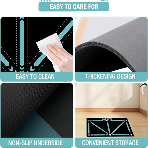 Soccer Training Mat with Kick Trainer & Ball Controller, Adjustable Waist Belt & Elastic Rope, Improve Footwork