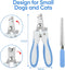 Dog Grooming Scissors Kit - Includes Curved, Thinning, Straight Scissors, Comb, Nail Clippers for Small Dogs & Puppies