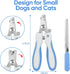 Dog Grooming Scissors Kit - Includes Curved, Thinning, Straight Scissors, Comb, Nail Clippers for Small Dogs & Puppies