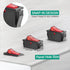QTEATAK 5Pcs Red Light Illuminated LED On/Off SPST Mini Boat Rocker Toggle Switch for Car & Boat
