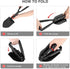 Heavy Duty 24.5" Collapsible Shovel - Foldable Camping Shovel and Pickax, Military Entrenching Tool for Outdoor Use