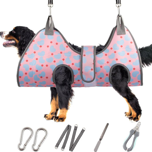 Dog Grooming Hammock for XXL Large Dogs Nail Trimming, Dog Grooming Harness