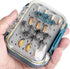 SF Small Waterproof Fly Box, Double Sided Floating Fly Fishing Case Storage for Nymph Wet Dry Flies, Easy Grip Foam