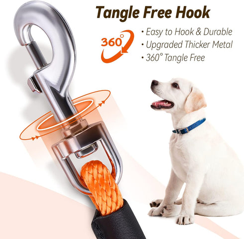 lynxking Long Check Cord Dog Leash, Heavy Duty Training Tracking Line for Small Medium Large Dogs, 10ft 15ft 30ft 50ft