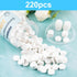 MEQHUO 220 Pcs Compressed Towels for Face, Mini Portable Compressed Towel Tablets, Disposable Washcloths for Travel