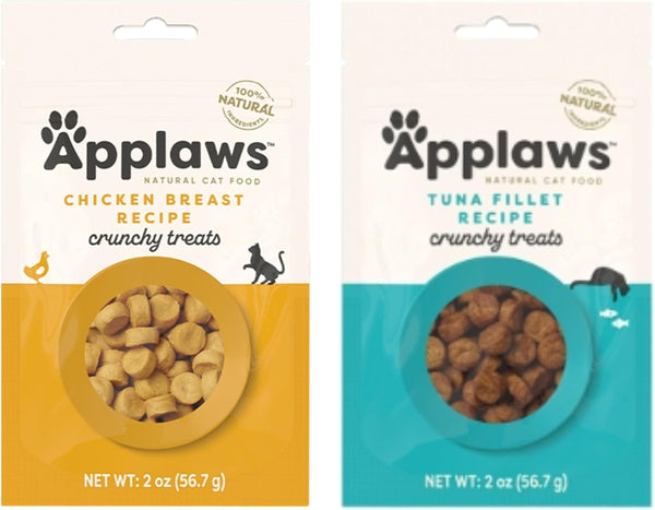 Felicia's Fabulous Finds Applaws Natural Grain-Free Crunchy Cat Treats in 2 Flavor Bundle: 1 Tuna
