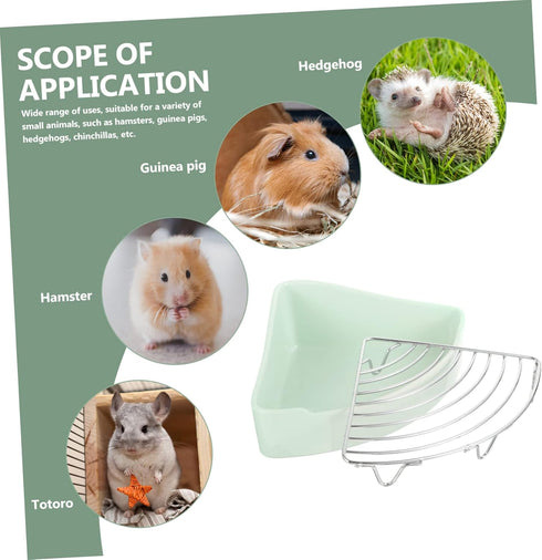 Chinchillas BESPORTBLE Ceramic Pet Toilet Triangle Potty Trainer for Rabbits Guinea Pigs Hamsters Small Animal Cage