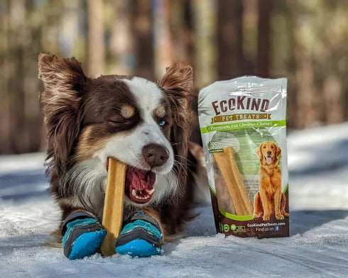 3 4 Pack EcoKind Yak Cheese Himalayan Dog Chews, Yak Chews for Large Dogs, Long Lasting Bone for Aggressive Chewers