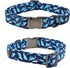 Elegant little tail Adjustable Dog Collar, Blue Shark Pattern, Durable Cute Gift for X-Small Dogs