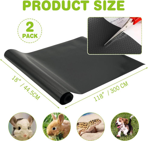 2 118x18Inch, BNOSDM Pcs Waterproof Guinea Pig Cage Liner Washable Rabbit Bedding Liners Reusable Small Animals Pads