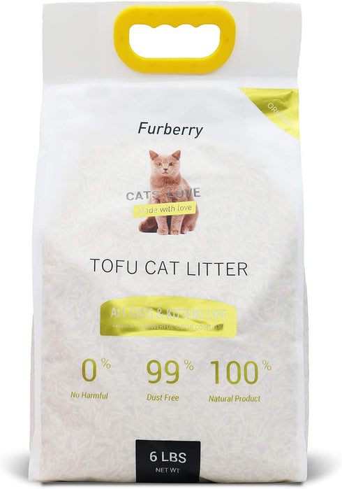 Natural Soy Tofu Cat Litter, Clumping, Flushable, Ultra Absorbent, Fast Drying, Zero Dust, Low Tracking, Unscented, 2