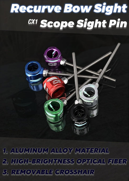 0.019" Apertures for Recurve Bow Sight - Single Pin Bow Sight, CNC Machined Alloy with Anodized Finish, Target Archery