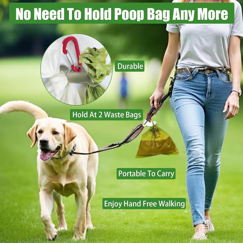 1PC Dog Poop Bag Holder, Waste Bag Carrier, Hands-Free Dog Poop Bag Holder