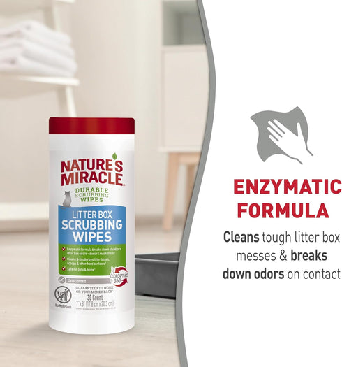 Nature’s Miracle 30Ct Litter Box Scrubbing Wipes