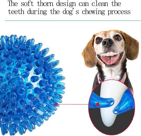 Dog Chew Toys, 5 Pack Fun and Teeth Cleaning Toys for Medium to Small Dogs