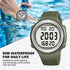 Waterproof Pedometer Watch for Seniors, Non-Bluetooth, No App Required, Steps and Calories Counter with LCD