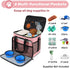 6 Set Dog Travel Bag, Large Pet Travel Kit with 2 Food Containers, 1 Organizer, 2 Collapsible Bowls, Pink Dog Mom Gifts