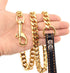 4.3 FT Gold Chain Dog Leash with Comfortable Padded Traffic Handle for Small Medium Large Dogs, Heavy Duty
