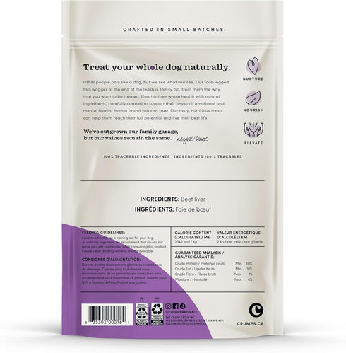Crumps' Naturals Beef Liver Bites For Pets, 4.8-Ounce