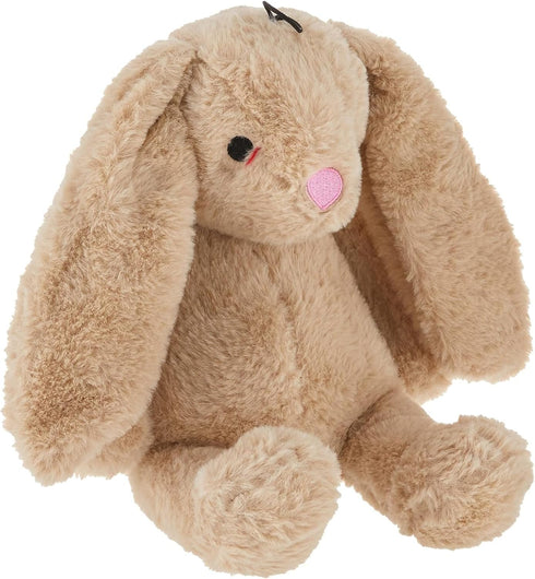 Pet Lou 15-Inch Rabbit Dog Squeak Toys, Durable Plush with Crinkle Interactive